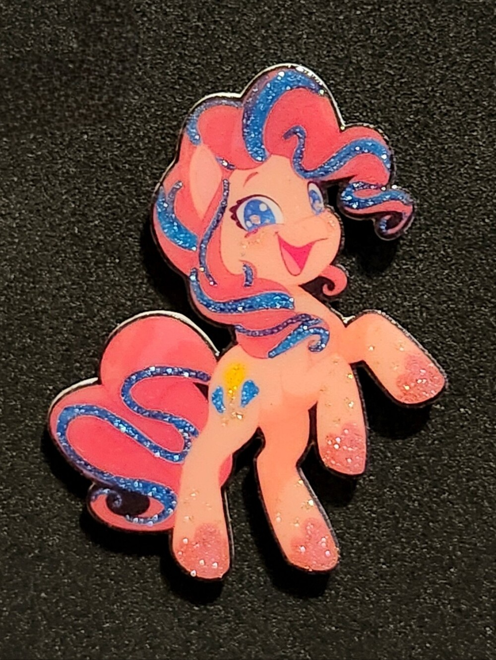 Pinkie Pie Glitter Pin - my Little Pony